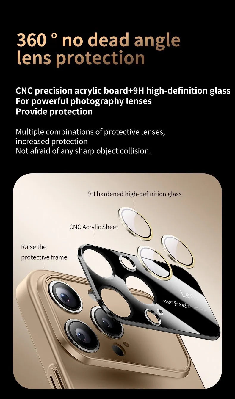 Dark Camera Lense Case For iPhone