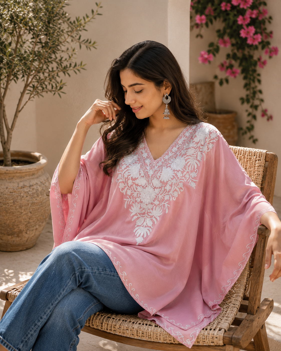 Gulrez Tea Pink Kaftan