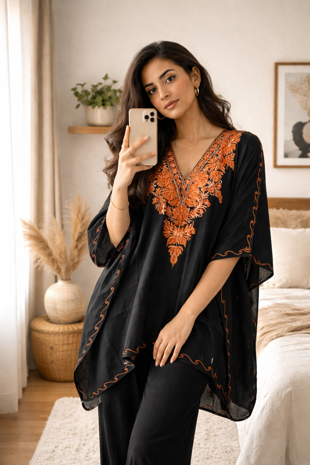 Kashir Gul Plum Kaftan