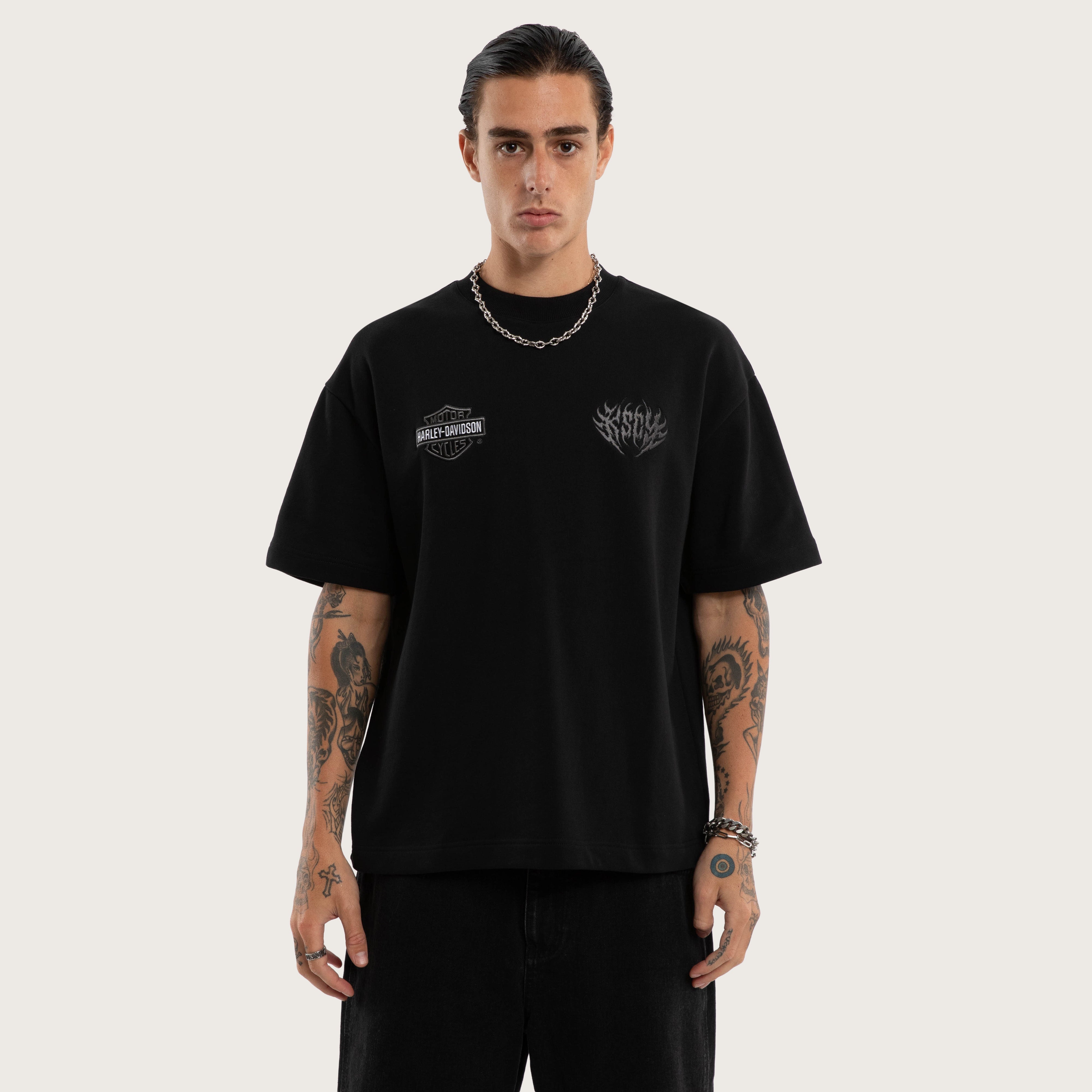 Everyday Loopback Cotton T-Shirt – Jet Black