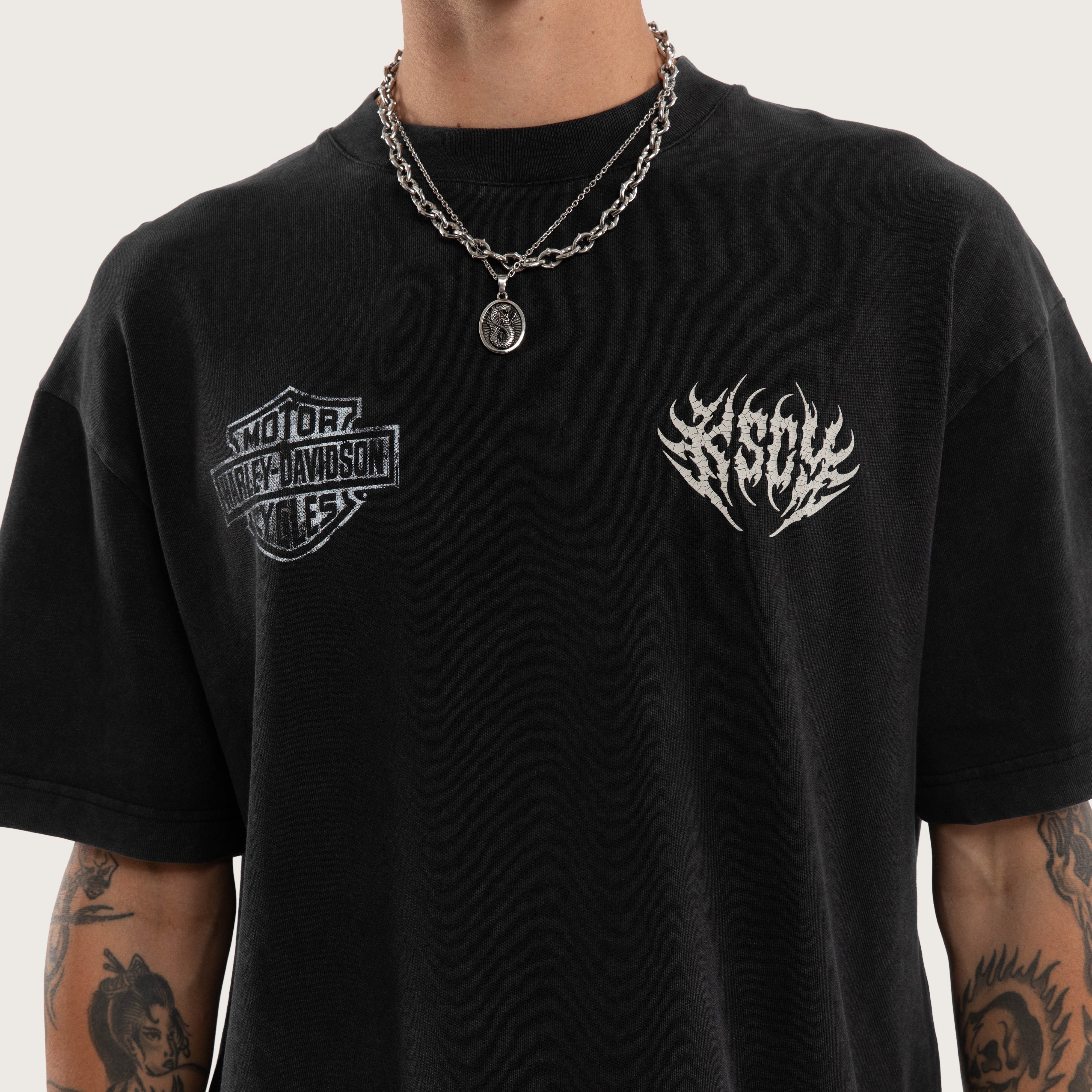 Premium Urban Graphic Tee – Snow Black