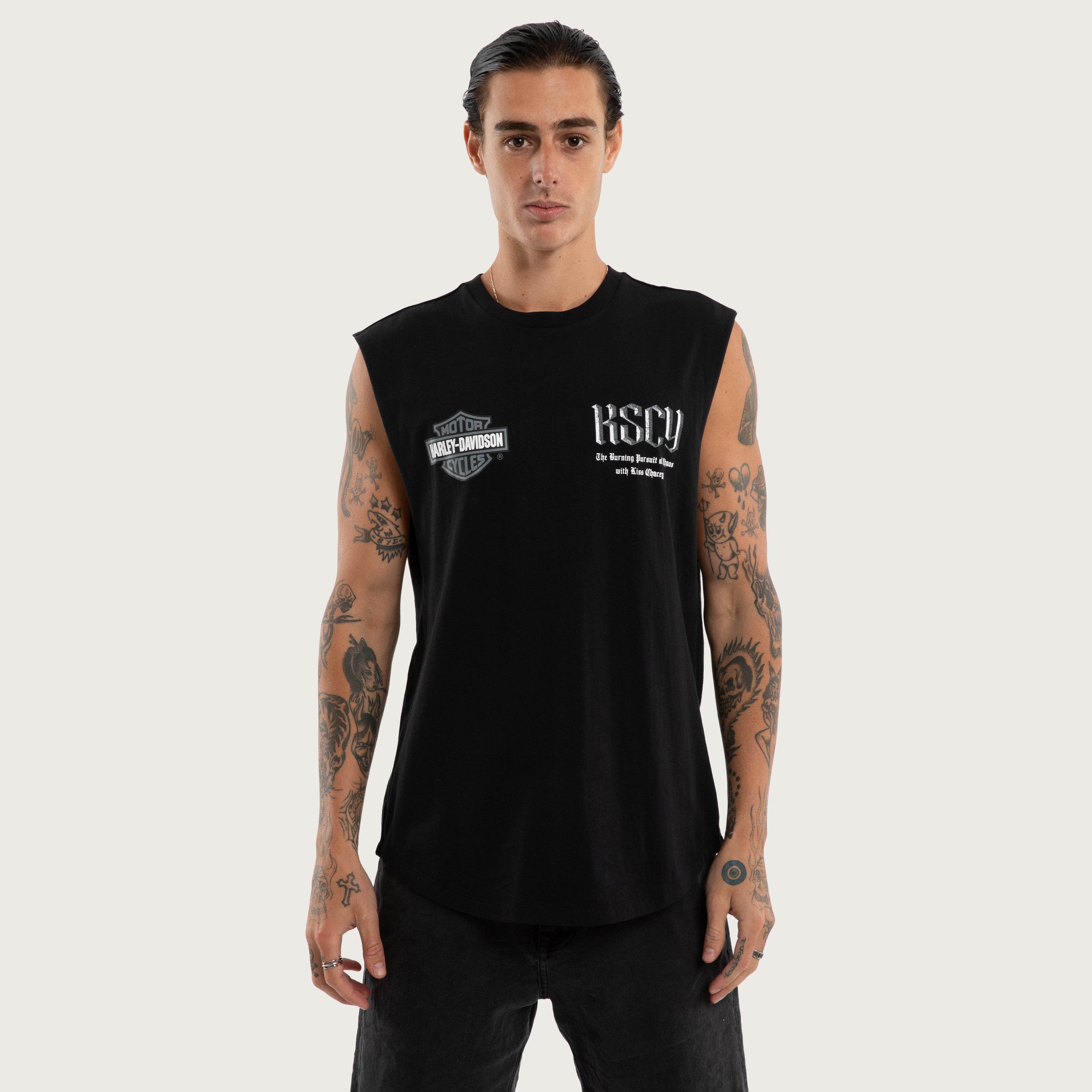 Performance Fit Muscle Tank Top – Jet Black