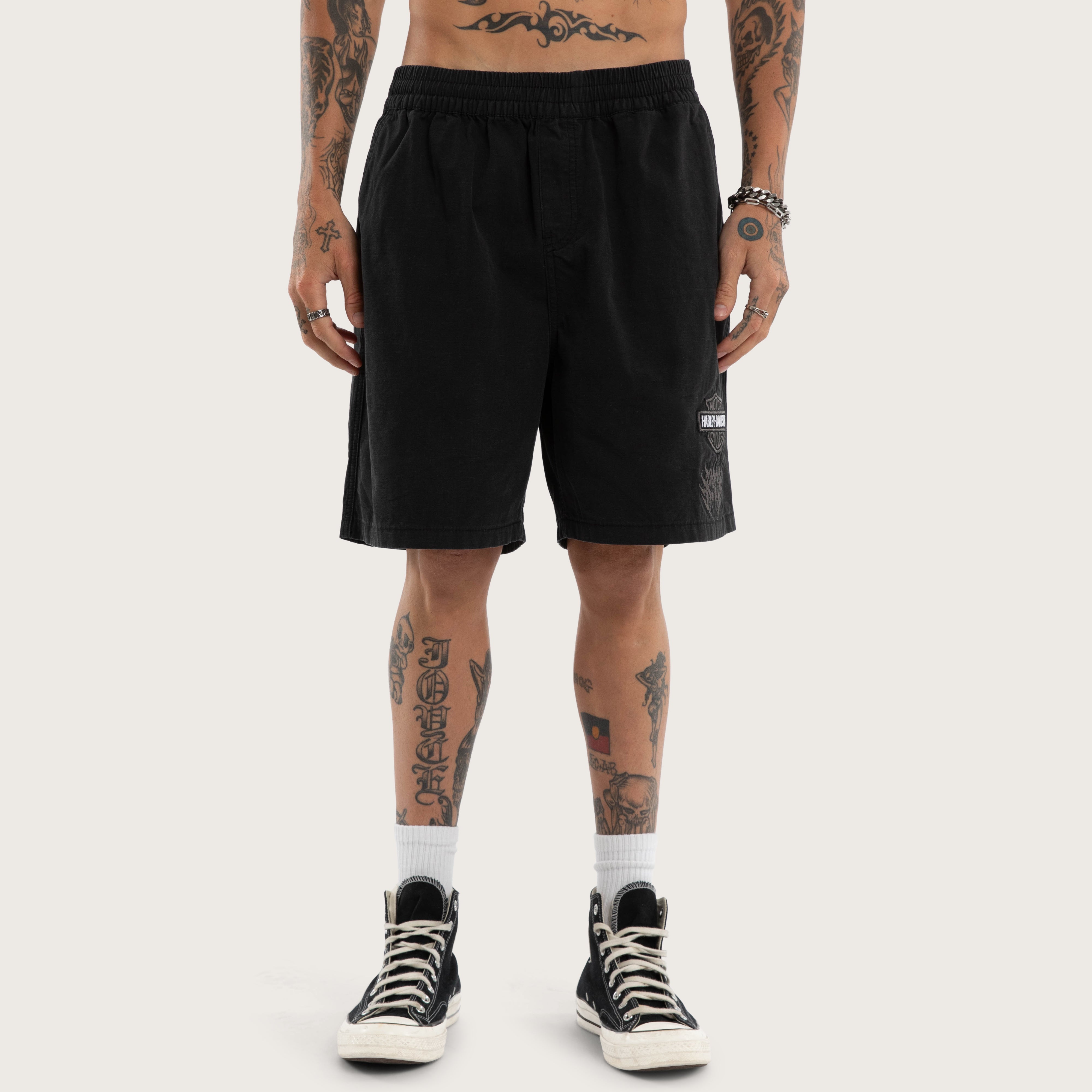 Urban Baggy Fit Shorts – Jet Black