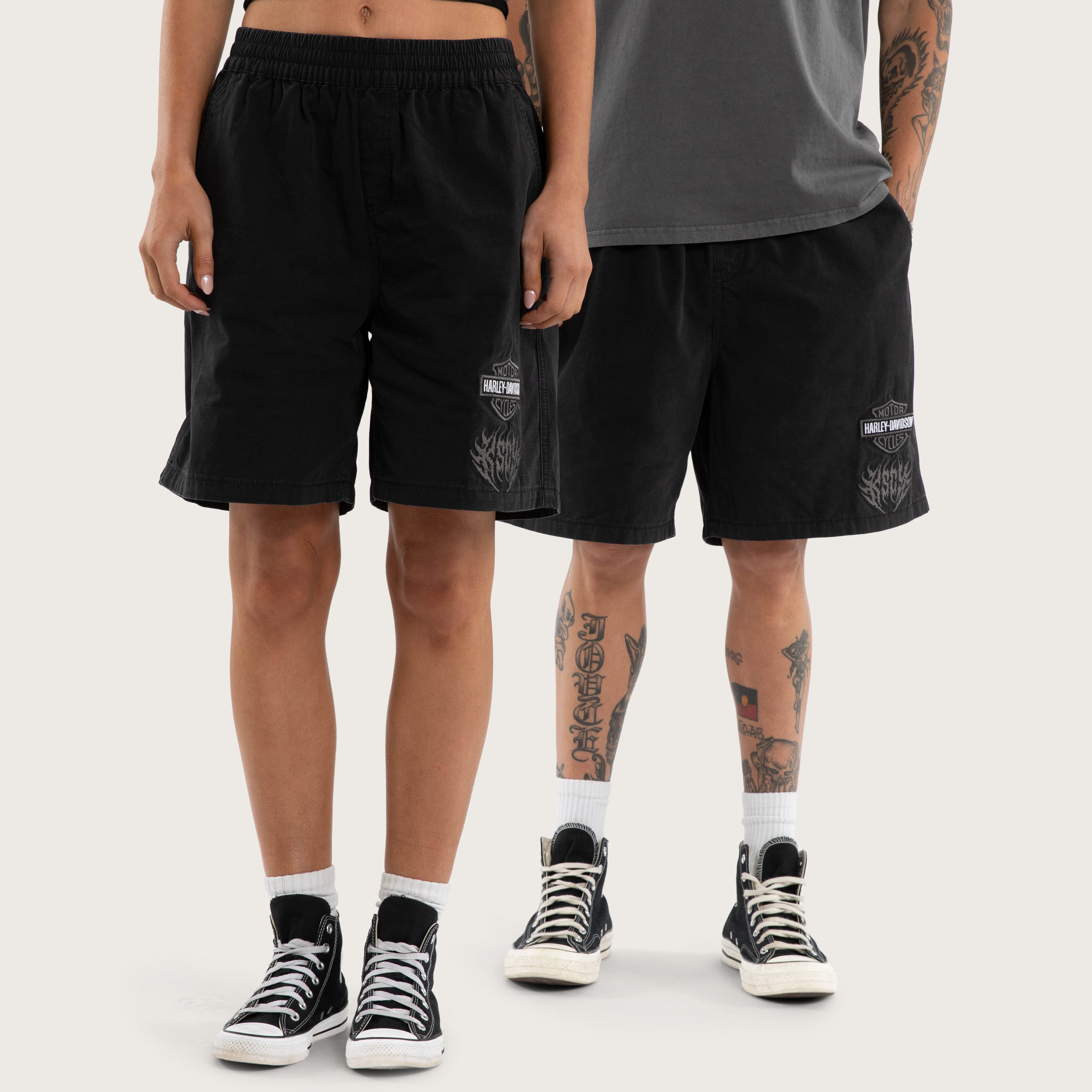 Urban Baggy Fit Shorts – Jet Black