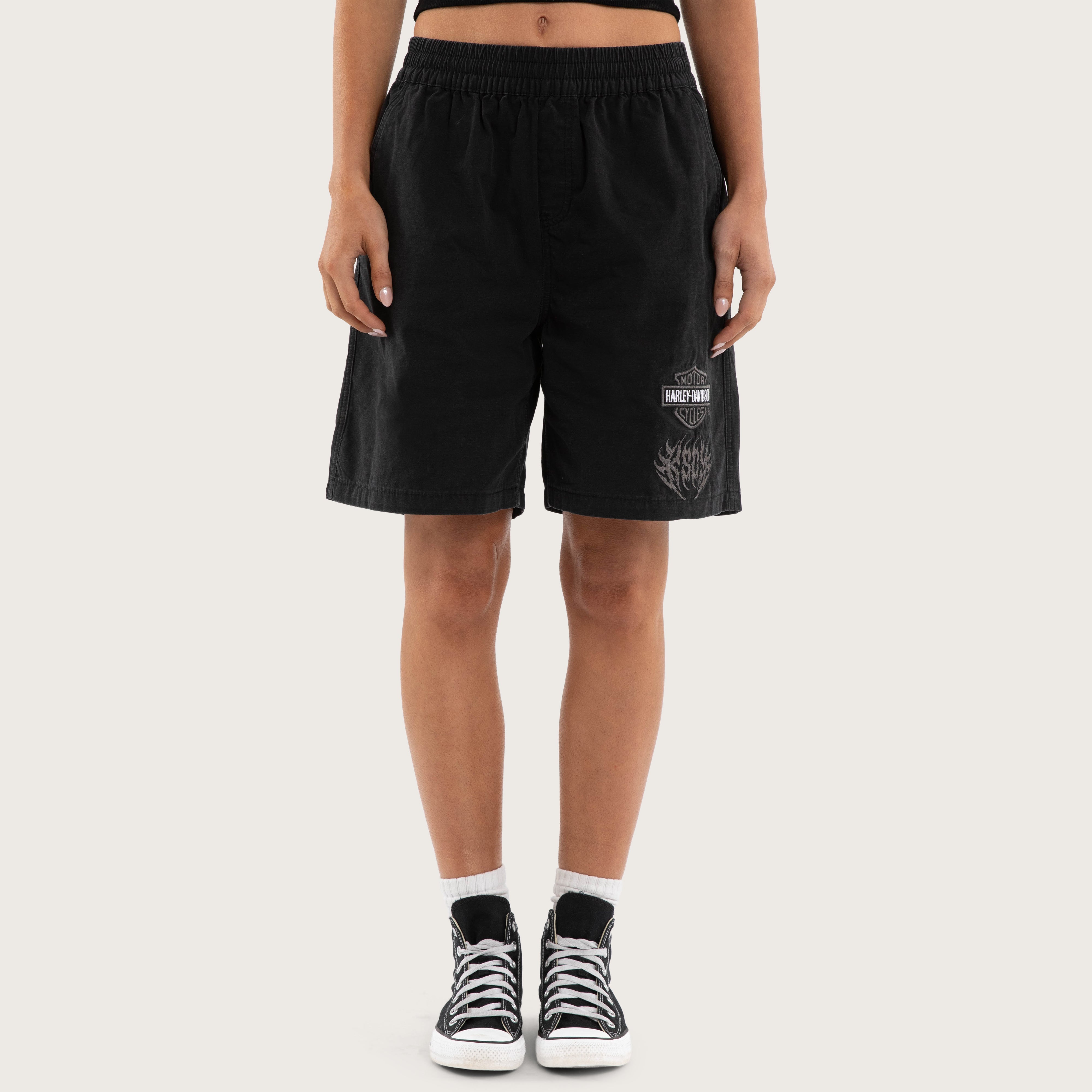 Urban Baggy Fit Shorts – Jet Black