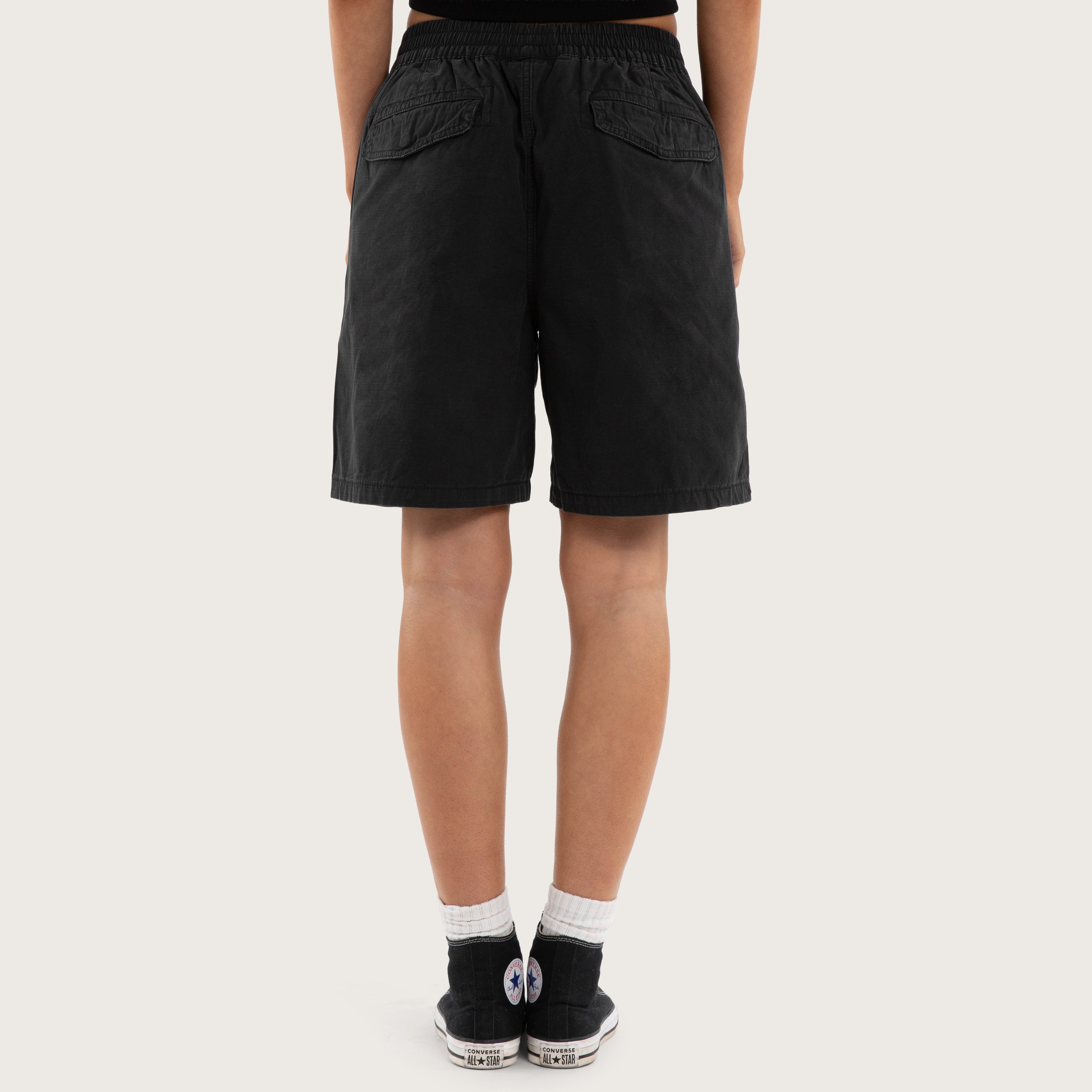 Urban Baggy Fit Shorts – Jet Black