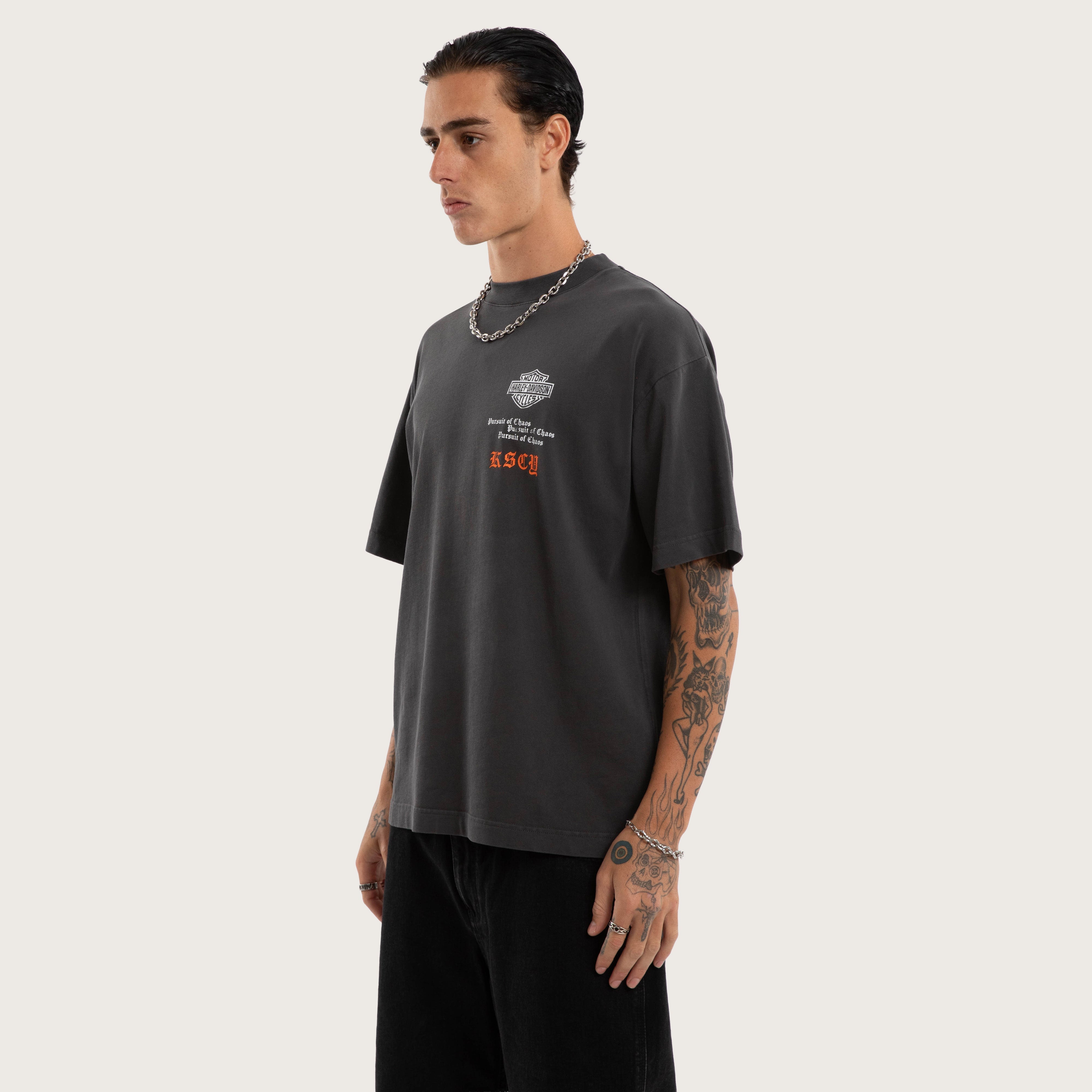 Industrial Style Cotton T-Shirt – Pigment Black