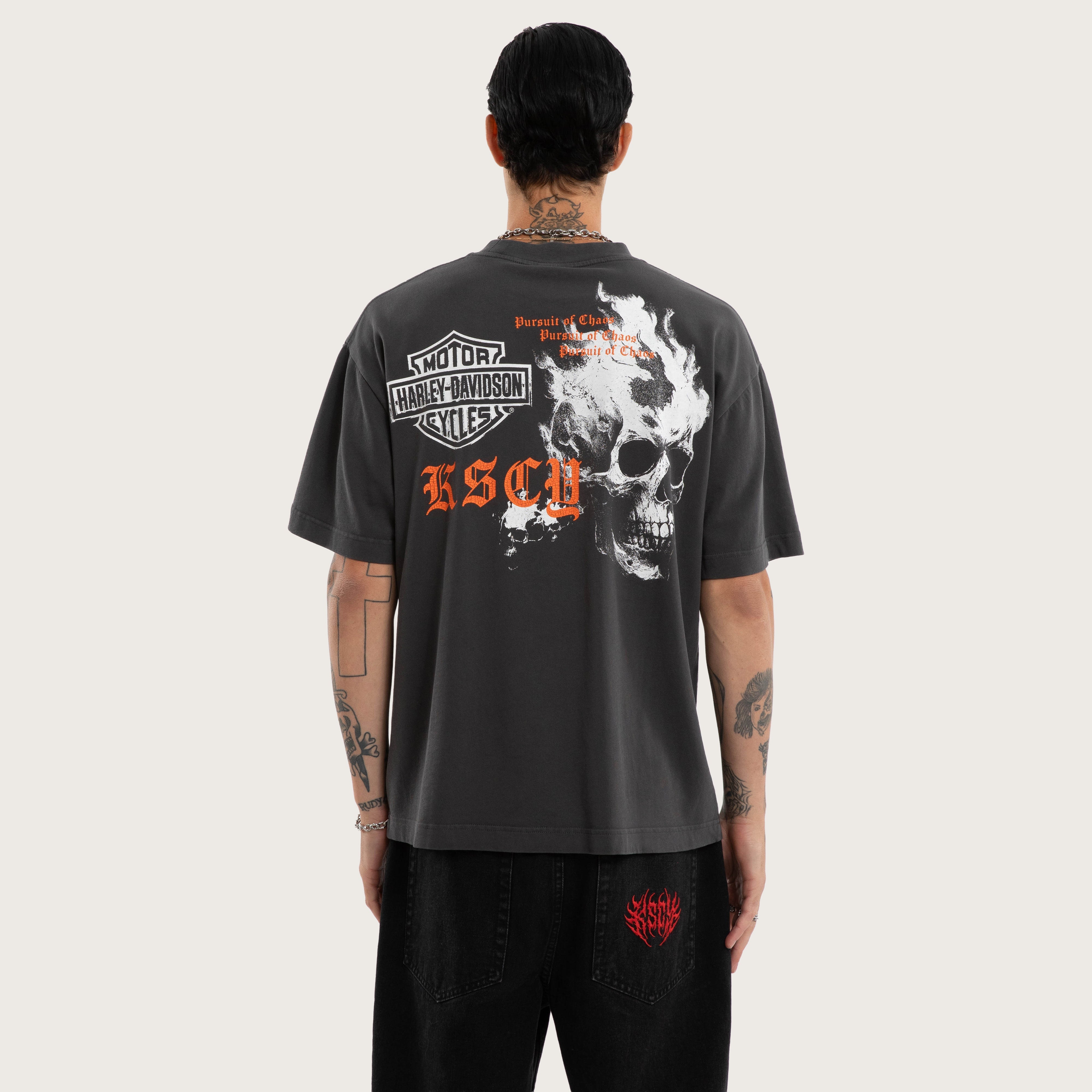 Industrial Style Cotton T-Shirt – Pigment Black