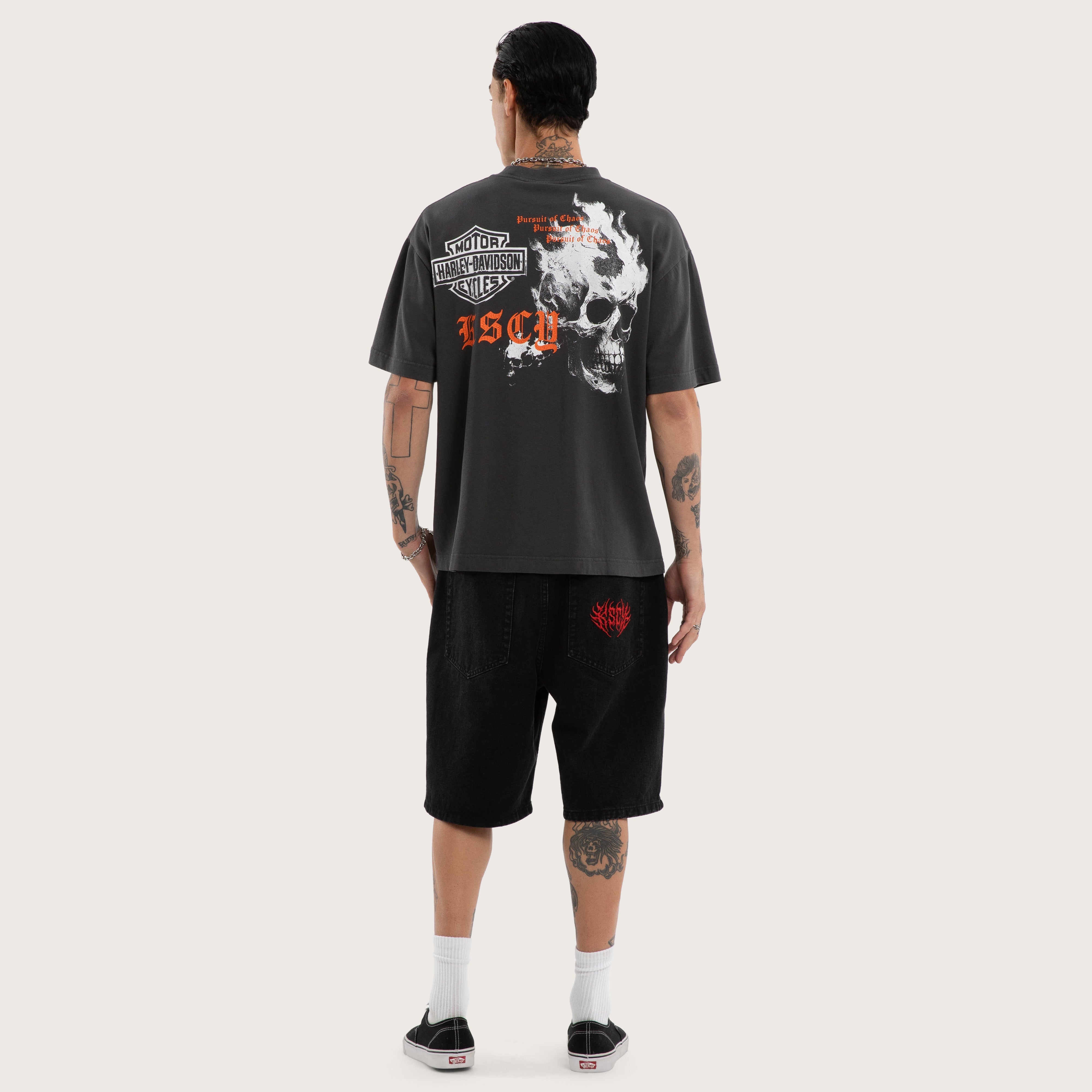 Industrial Style Cotton T-Shirt – Pigment Black