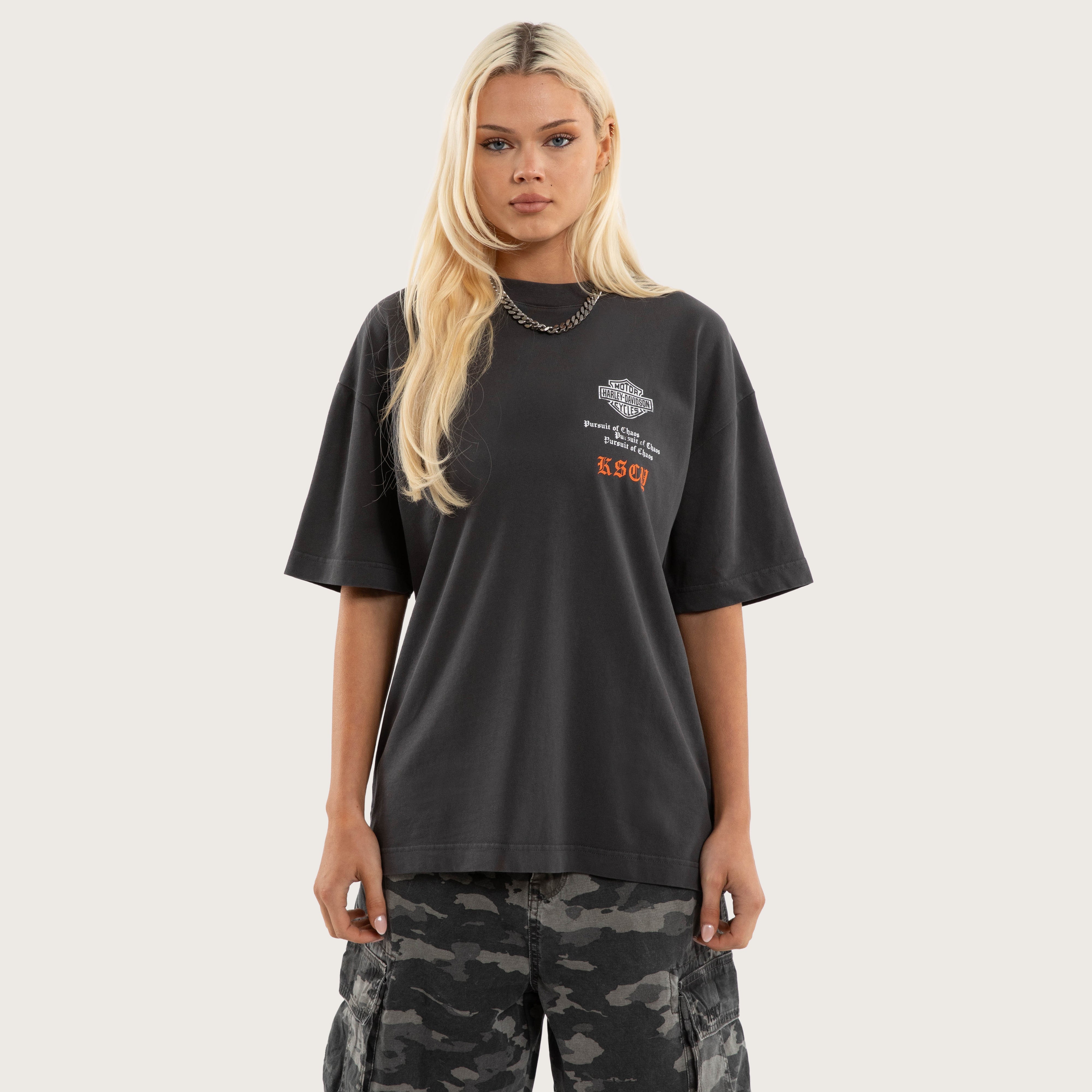 Industrial Style Cotton T-Shirt – Pigment Black