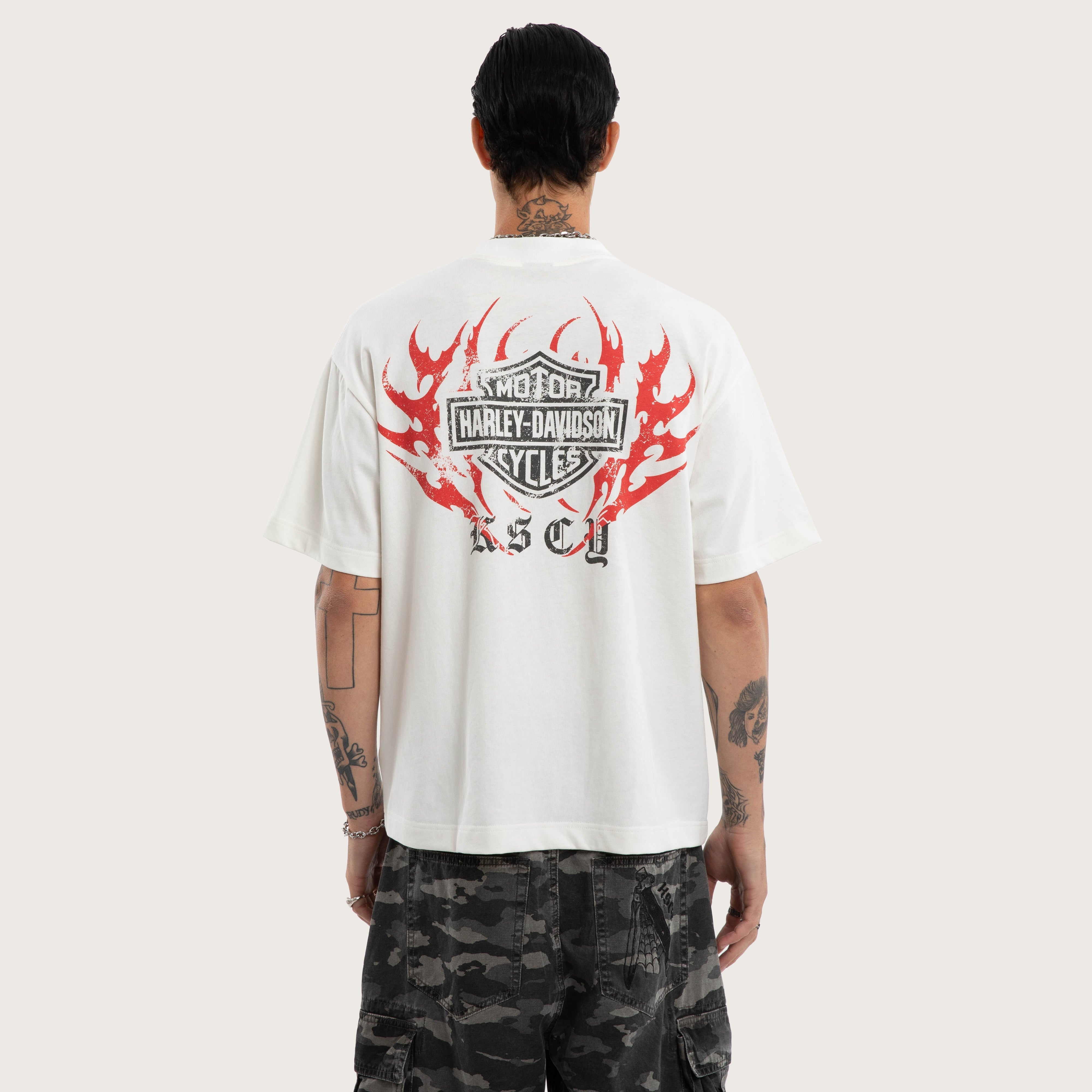 Classic Streetwear Crew Neck Tee – Natural White