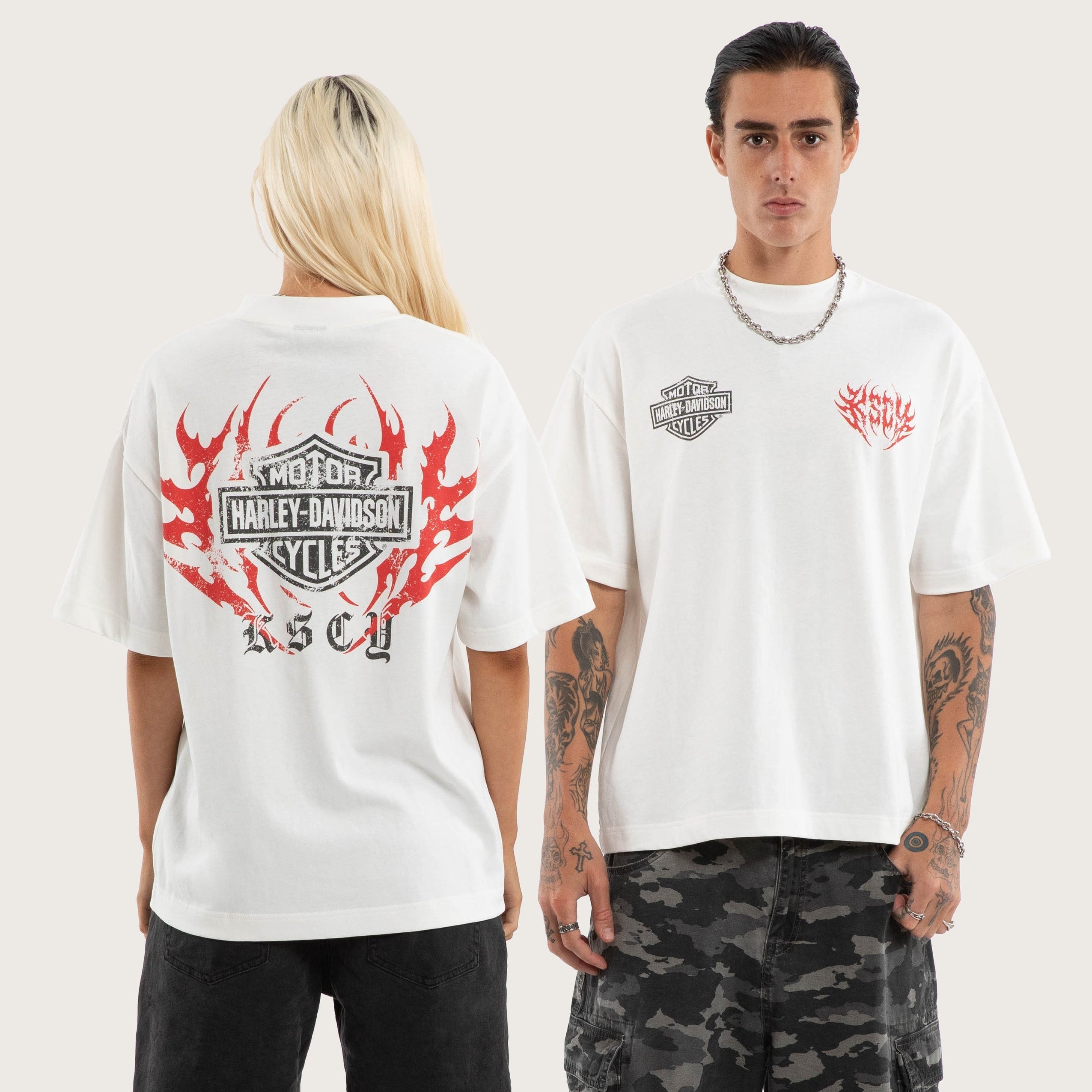 Classic Streetwear Crew Neck Tee – Natural White