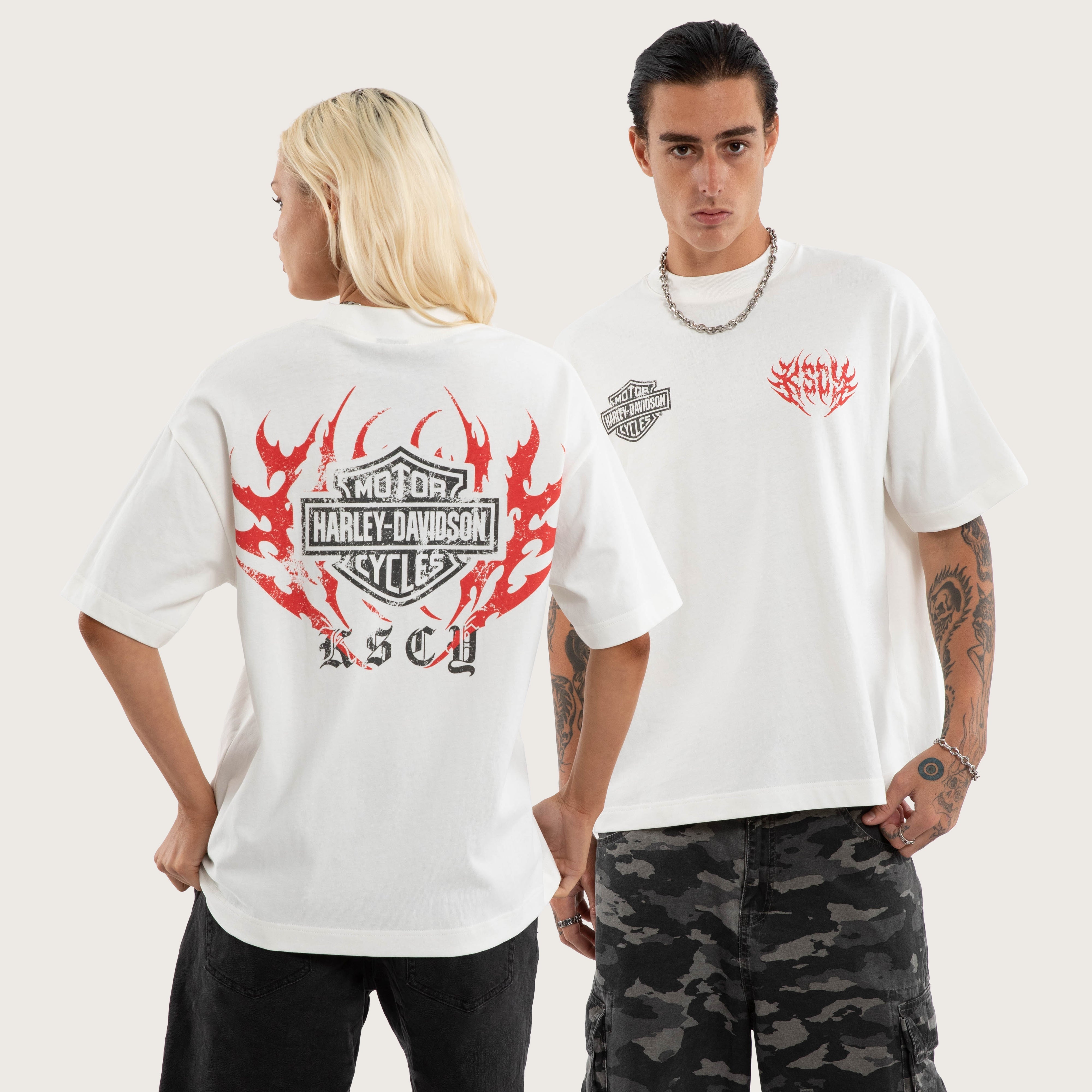 Classic Streetwear Crew Neck Tee – Natural White