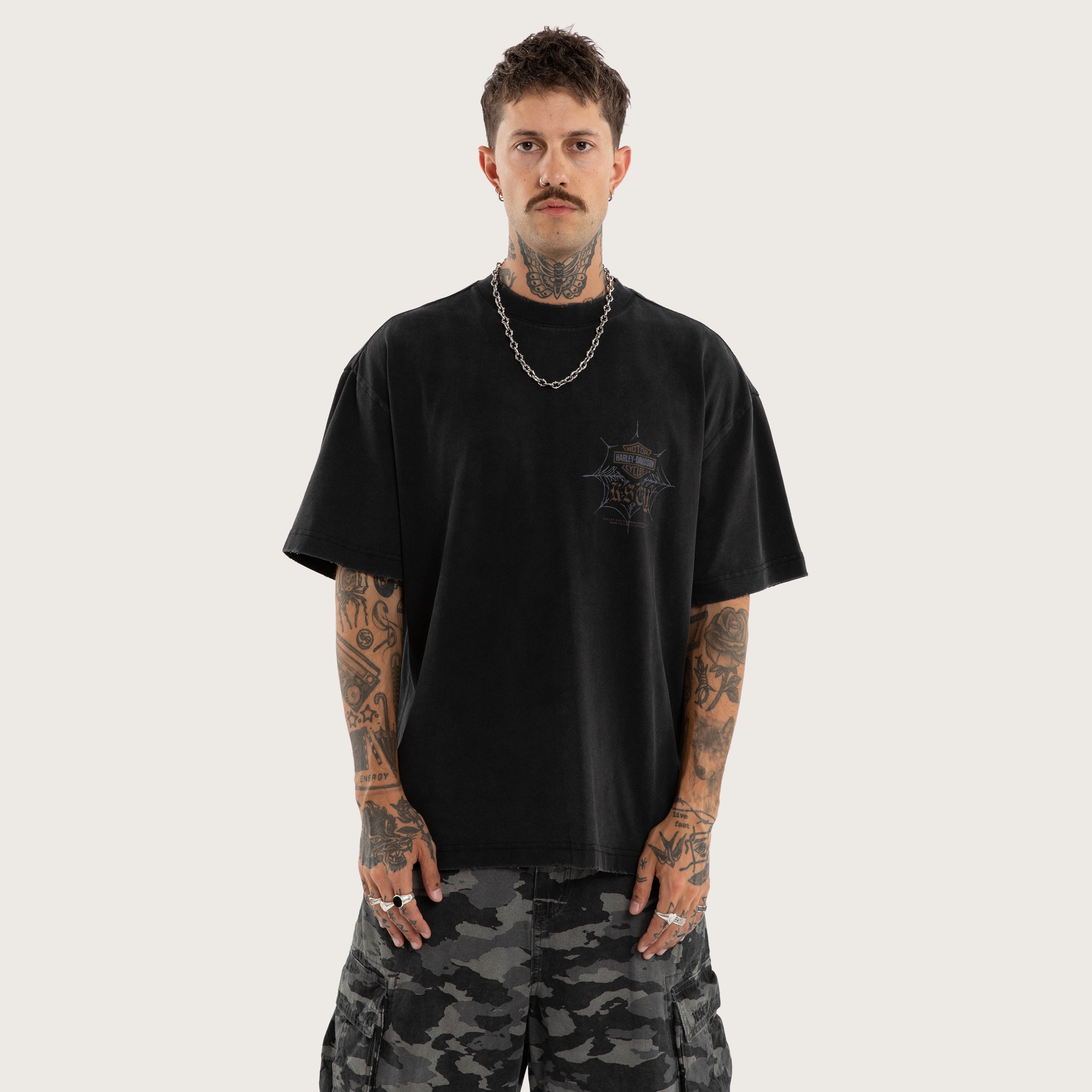Vintage Rally Inspired T-Shirt – Mineral Black