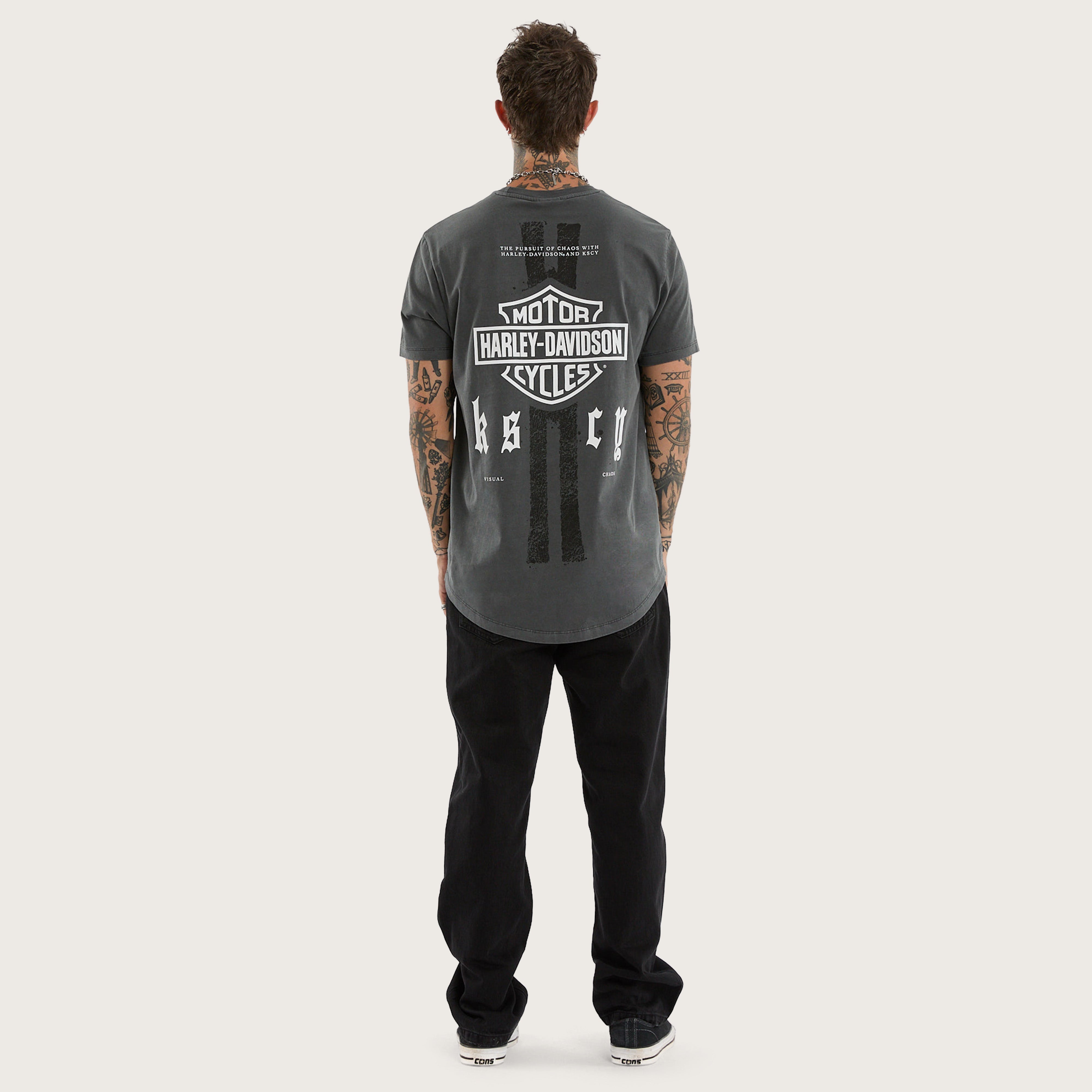 Relaxed Fit Curved Hem Tee – Pigment Dark Shadow