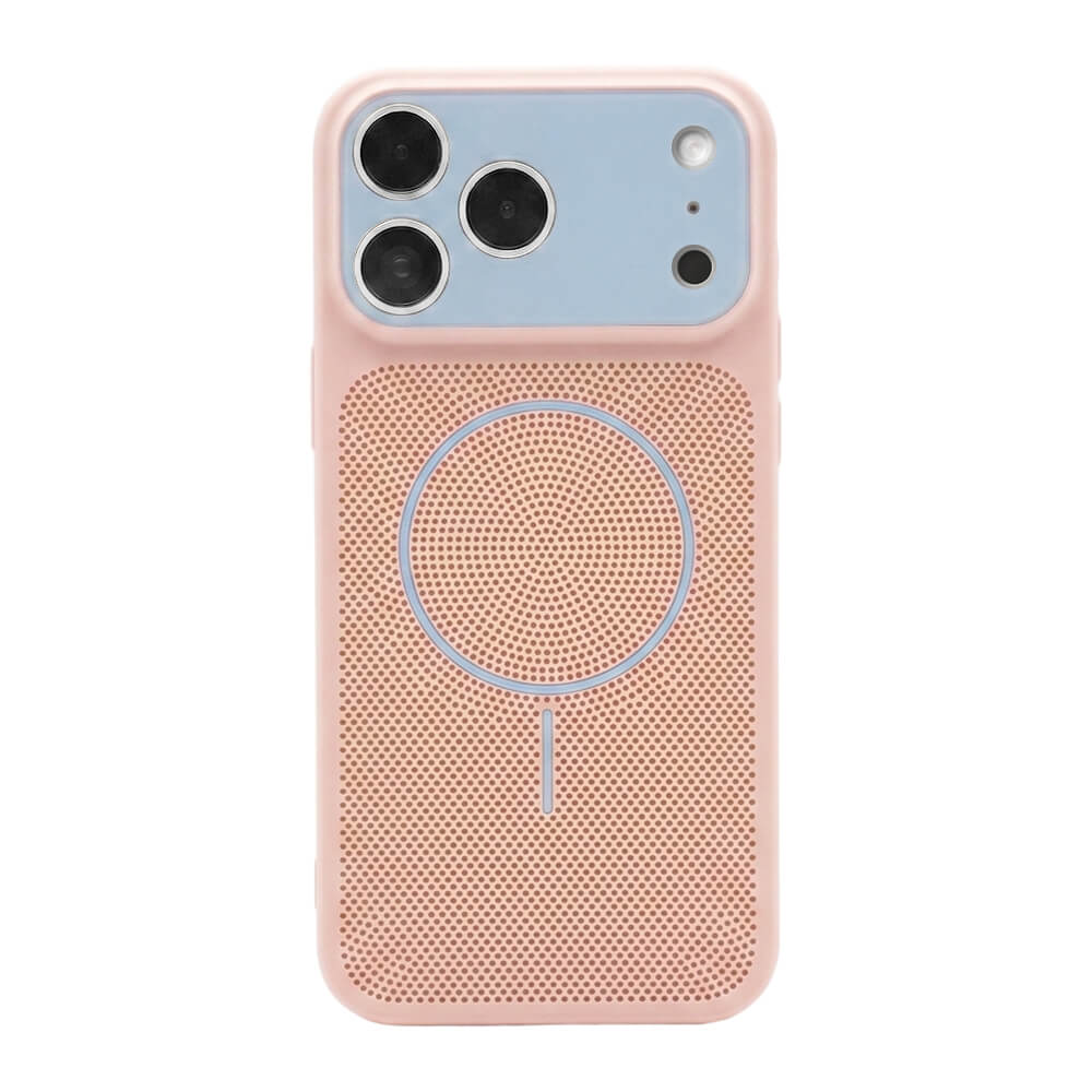 Macaron Heat Dissipation MagSafe Phone Case - Pink