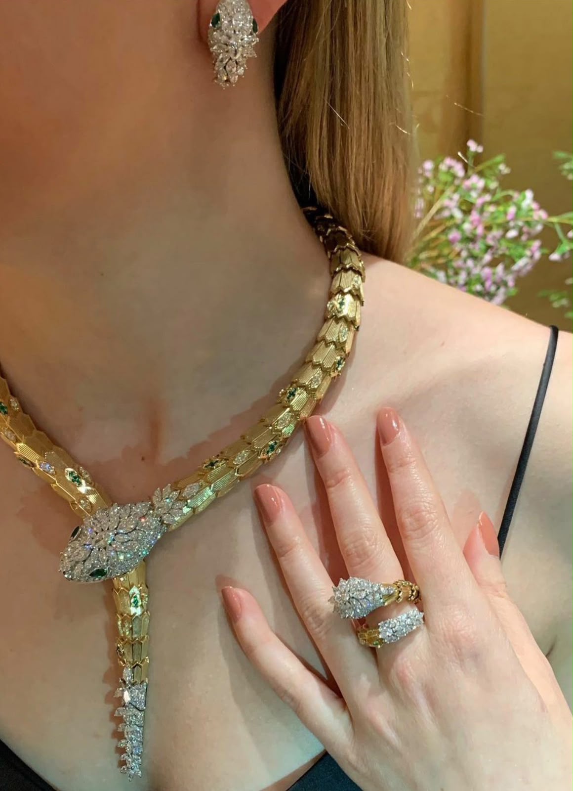 Regal Emerald Diamond-Accent Gold Necklace