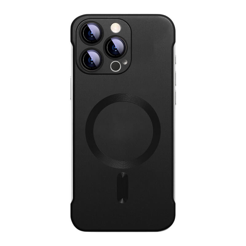 Borderless Frosted MagSafe Phone Case - Black