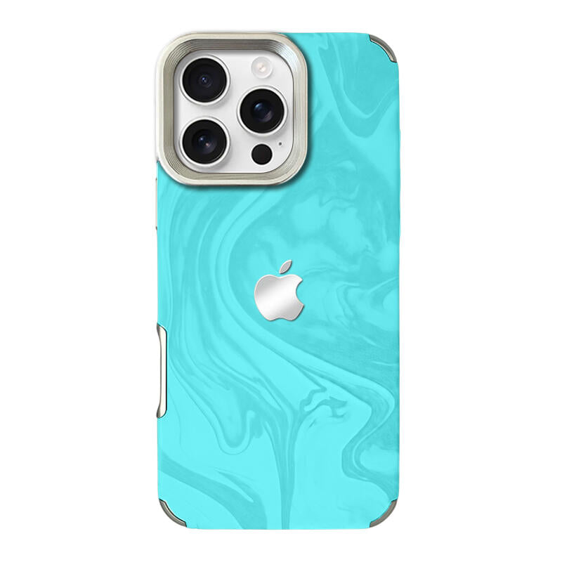 Electroplated Velvet Phone Case - Lake Blue