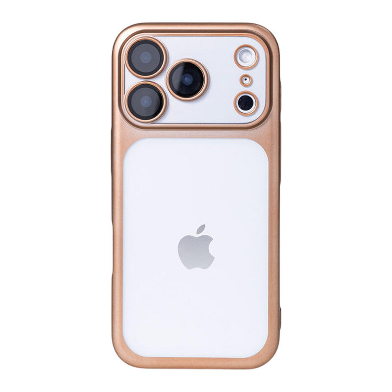 Frosted Electroplating Translucent Phone Case - Desert Gold