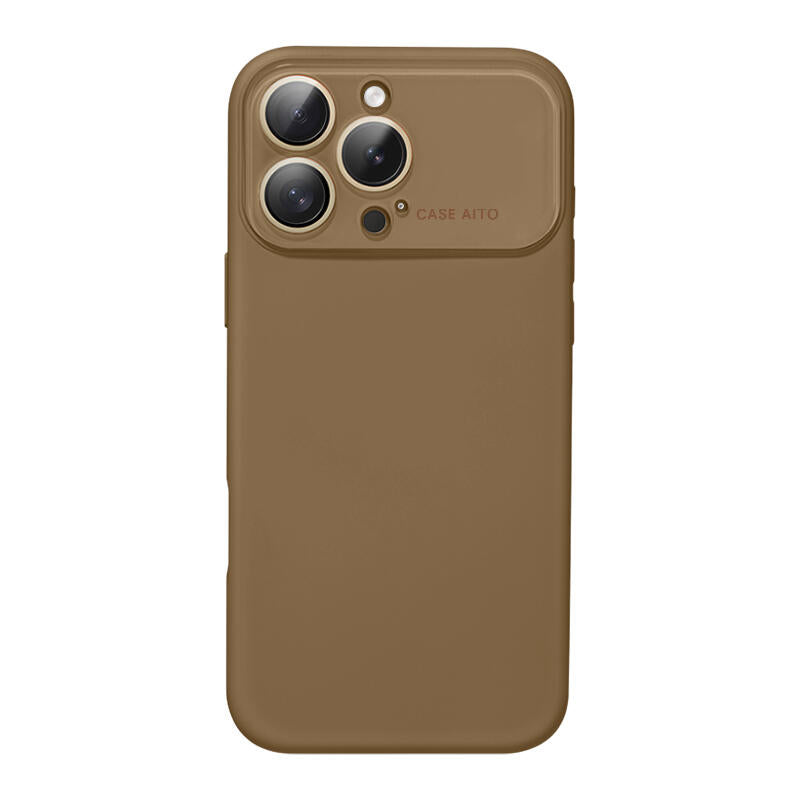 Large Window Liquid Silicone Phone Case - Khaki