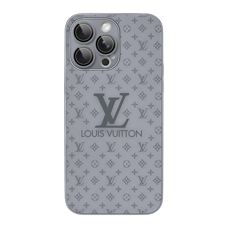 Luxury Frosted Glass Phone Case - Deep Gray