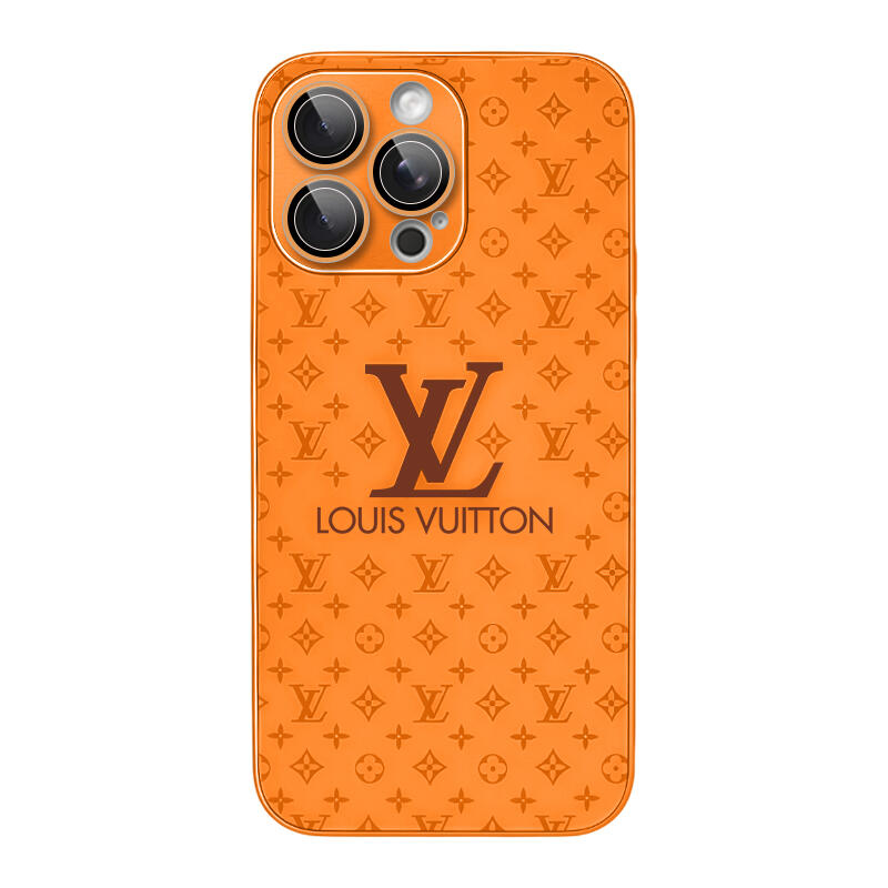 Luxury Frosted Glass Phone Case - Orange
