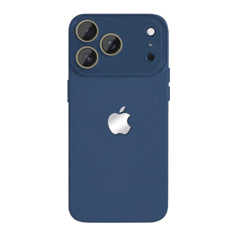 Lychee Texture Leather Phone Case - Deep Blue
