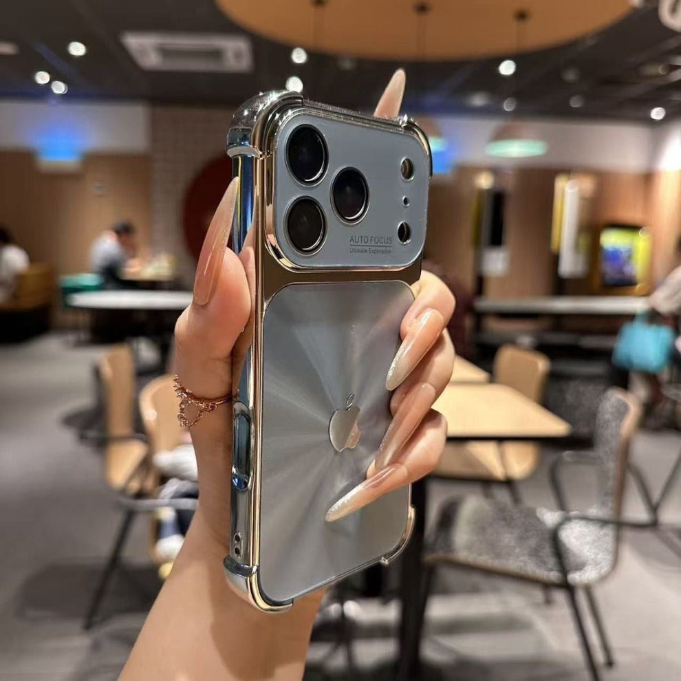 Aurora Plated Full-Cover Case - Minimalist and premium aurora-style case for iPhone 17 Pro Max, also compatible with iPhone 16, 15, and 14 — stylish, creative