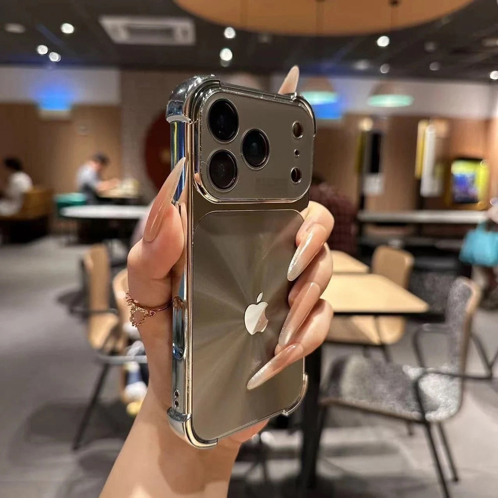 Aurora Plated Full-Cover Case - Minimalist and premium aurora-style case for iPhone 17 Pro Max, also compatible with iPhone 16, 15, and 14 — stylish, creative