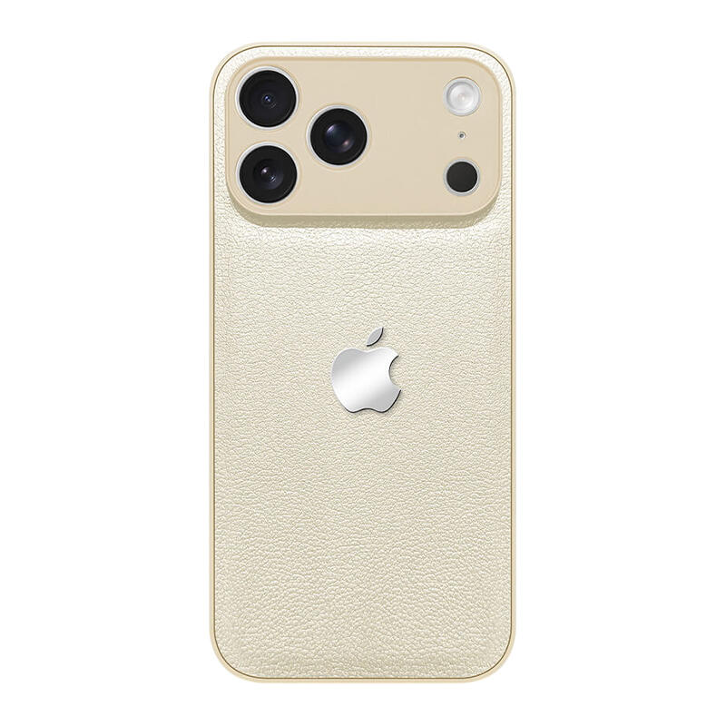 Simple Leather Lychee Pattern Phone Case - White
