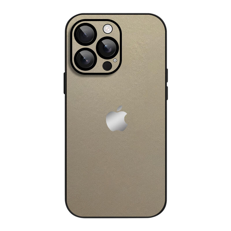 Simple Leather Pure Color Phone Case - Gray