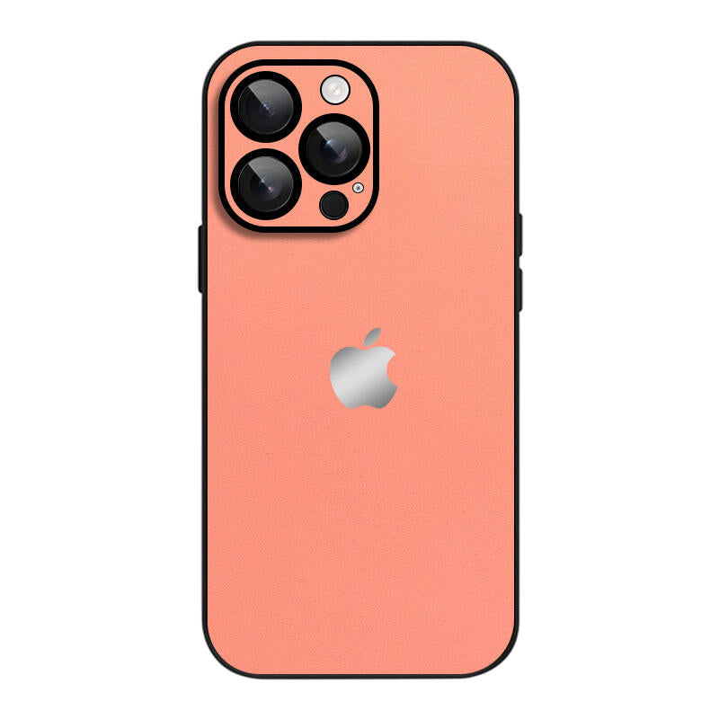 Simple Leather Pure Color Phone Case - Pink