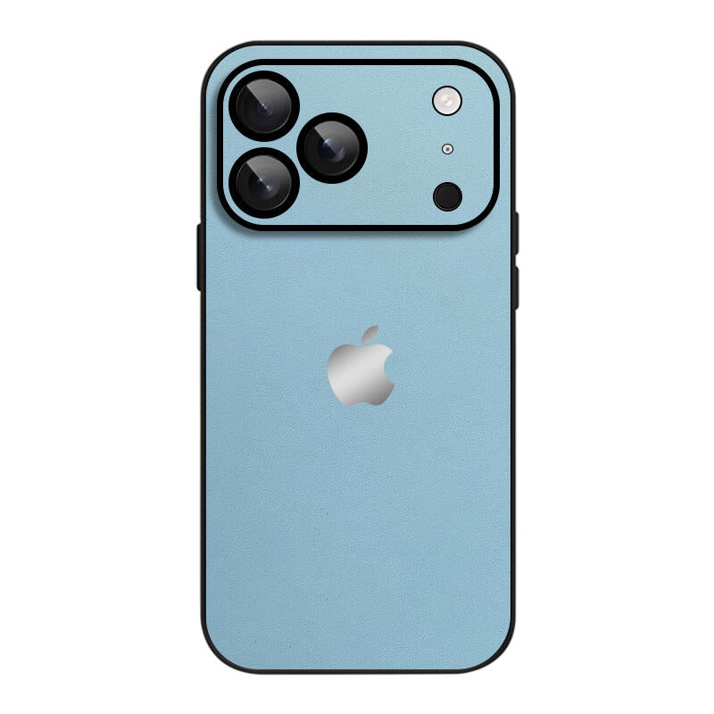 Simple Leather Pure Color Phone Case - Blue
