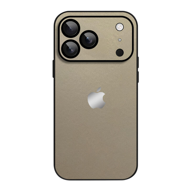 Simple Leather Pure Color Phone Case - Gray