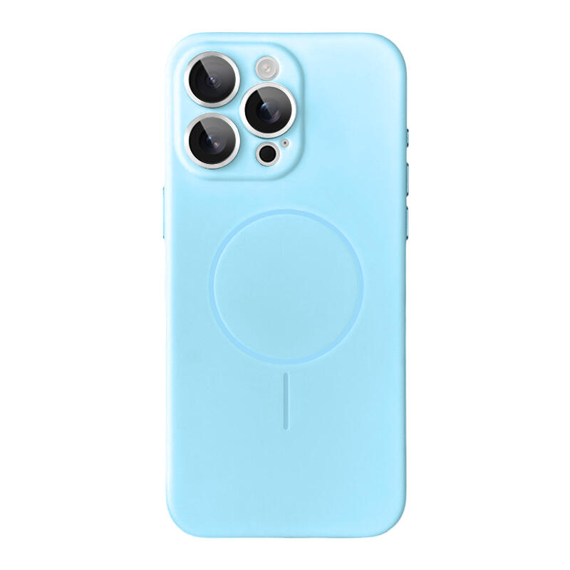 Simple Liquid Silicone MagSafe Phone Case - Blue