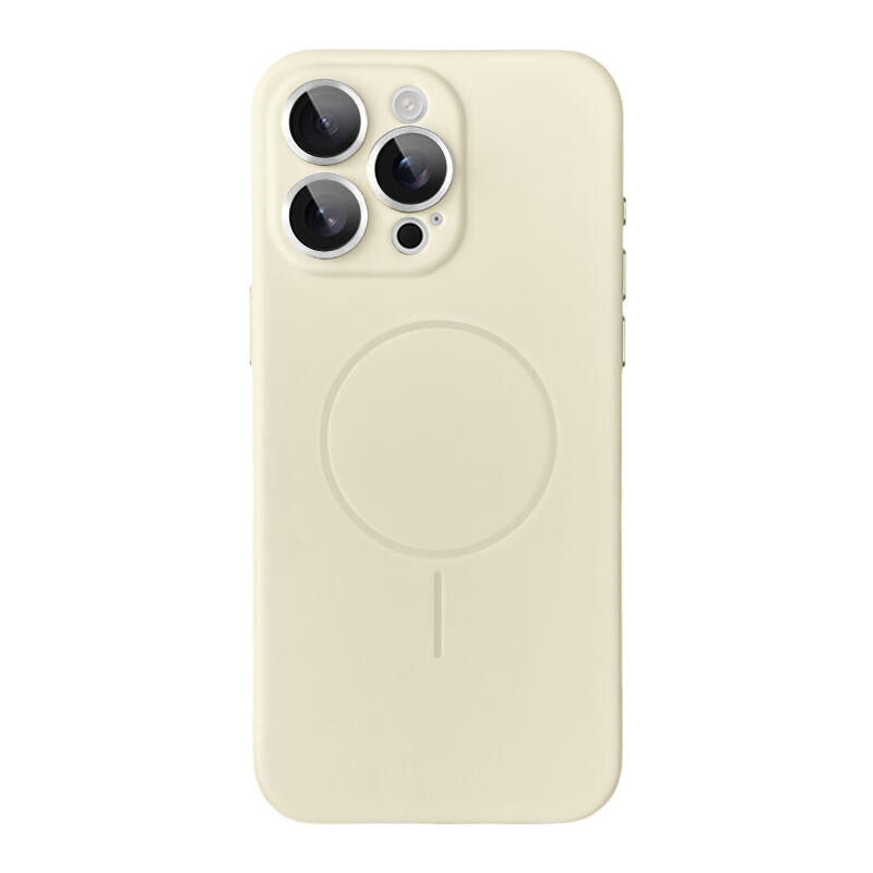 Simple Liquid Silicone MagSafe Phone Case - White